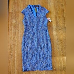 Alexia Admor Slate Blue Sleeveless Dress sz 14